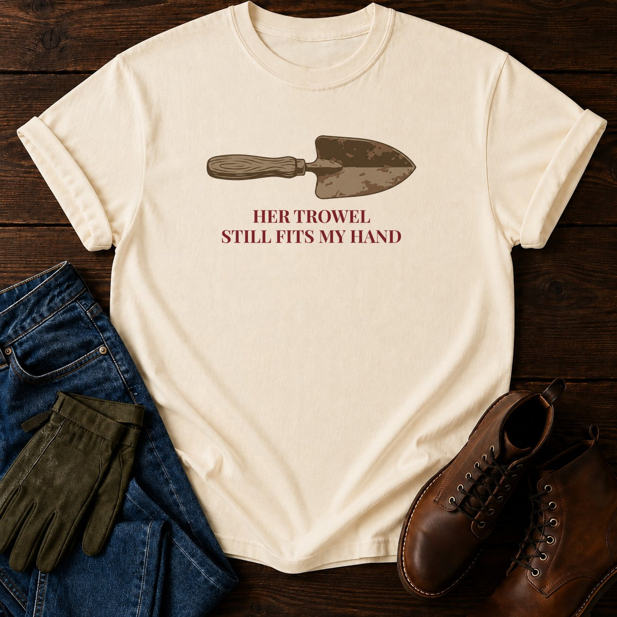 Her Trowel T-Shirt — Ivory