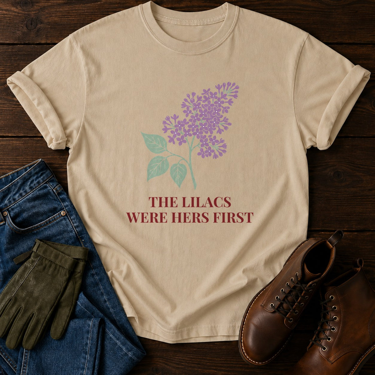 Hers First T-Shirt — Sandstone