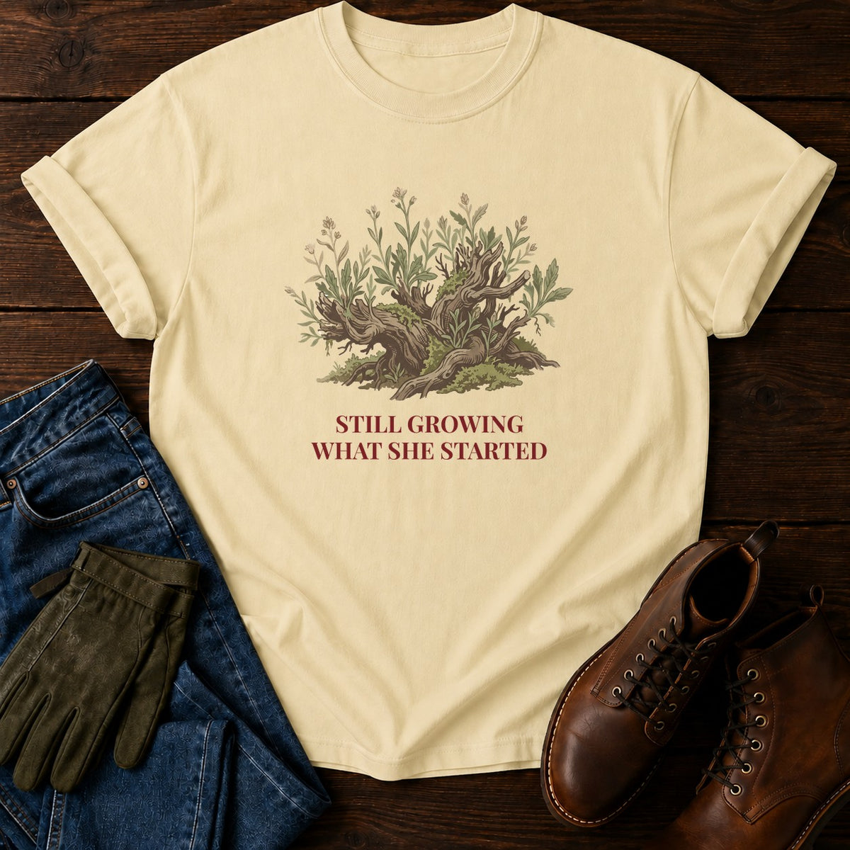 What She Started T-Shirt — Butter