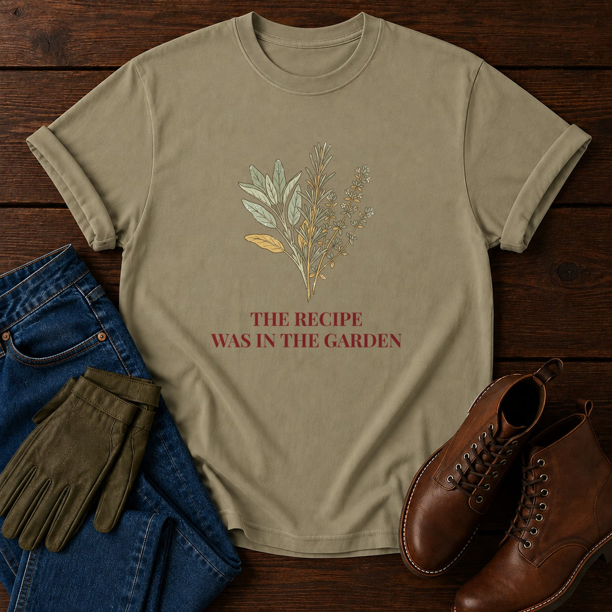 The Recipe T-Shirt — Khaki