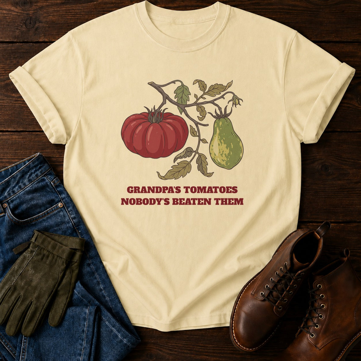 Grandpa's Tomatoes T-Shirt — Butter