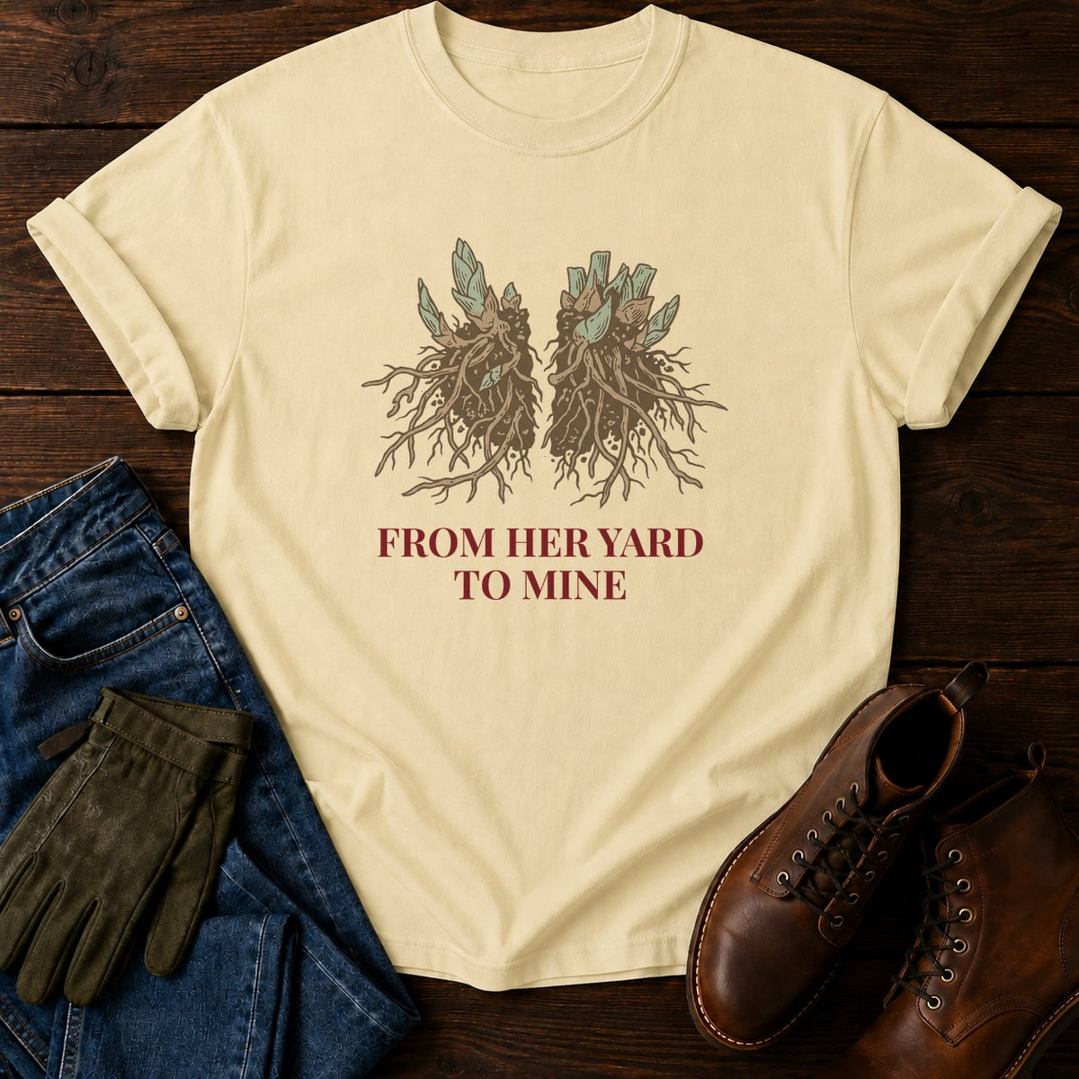 From Her Yard T-Shirt — Butter