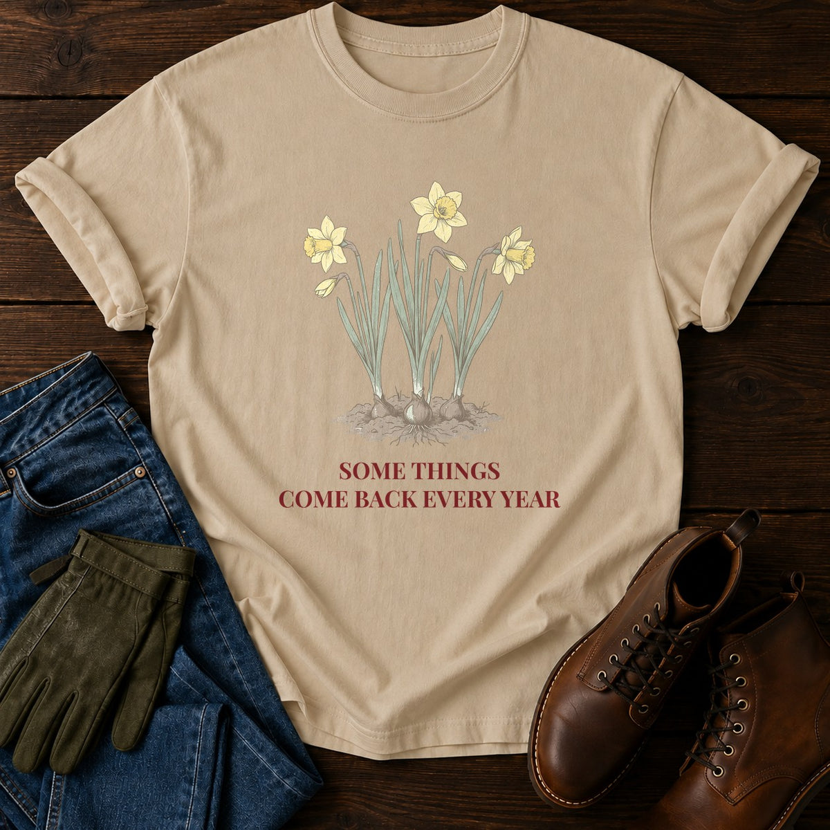 Come Back Every Year T-Shirt — Sandstone