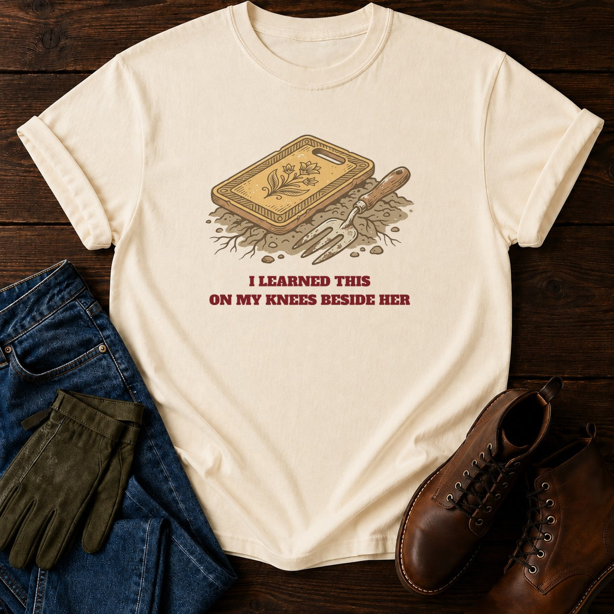 Beside Her T-Shirt — Ivory