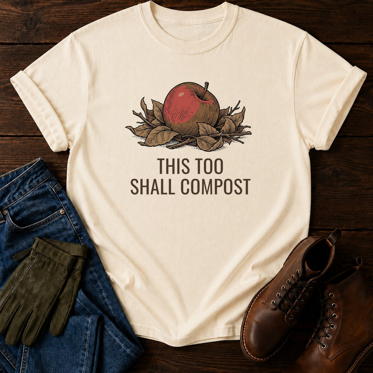 This Too Shall Compost T-Shirt — Ivory