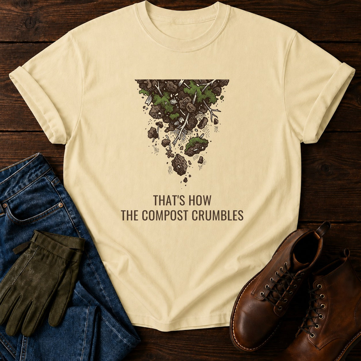 The Compost Crumbles T-Shirt — Butter