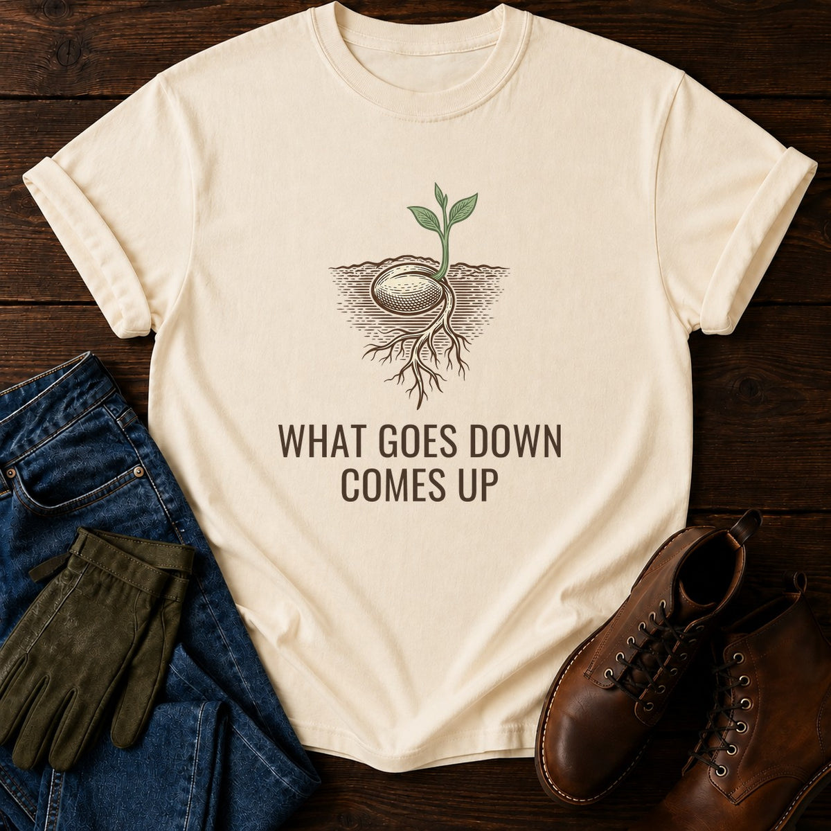 What Goes Down T-Shirt — Ivory