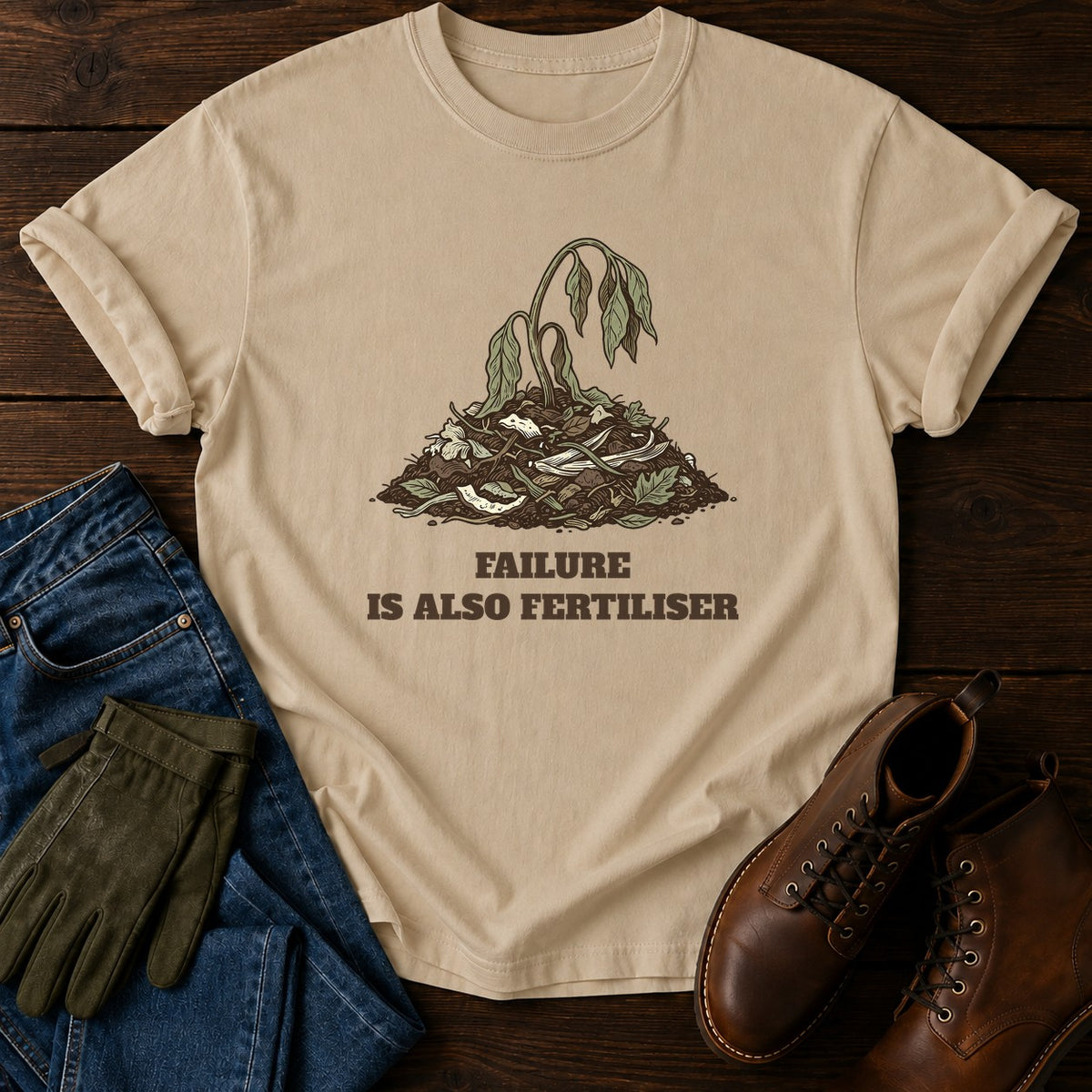 Also Fertiliser T-Shirt — Sandstone