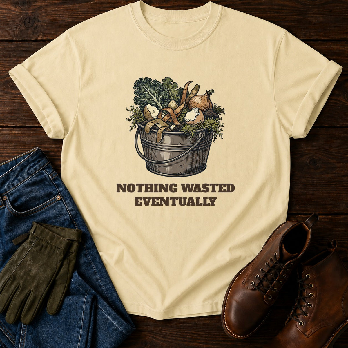 Nothing Wasted T-Shirt — Butter