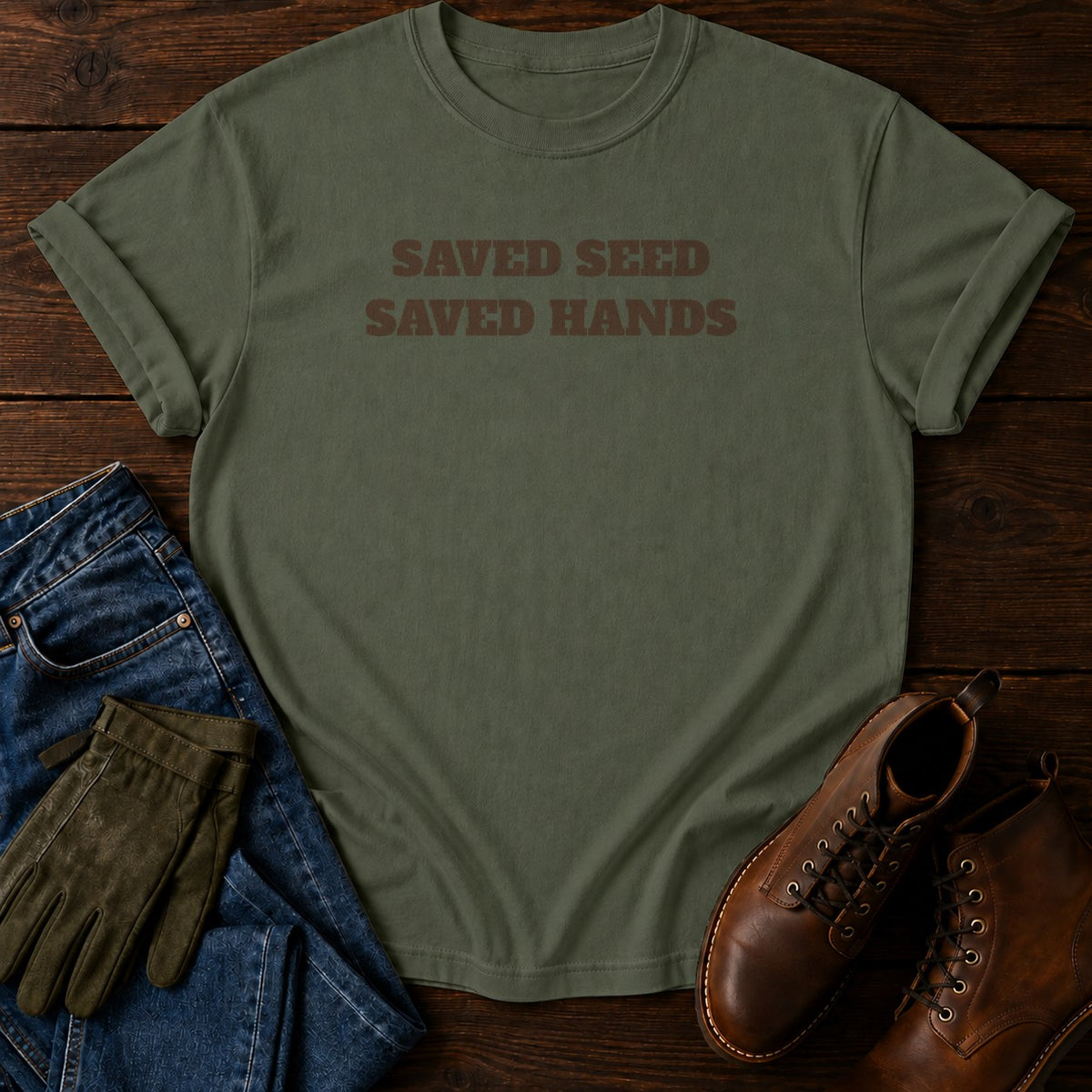 Saved Seed T-Shirt — Moss