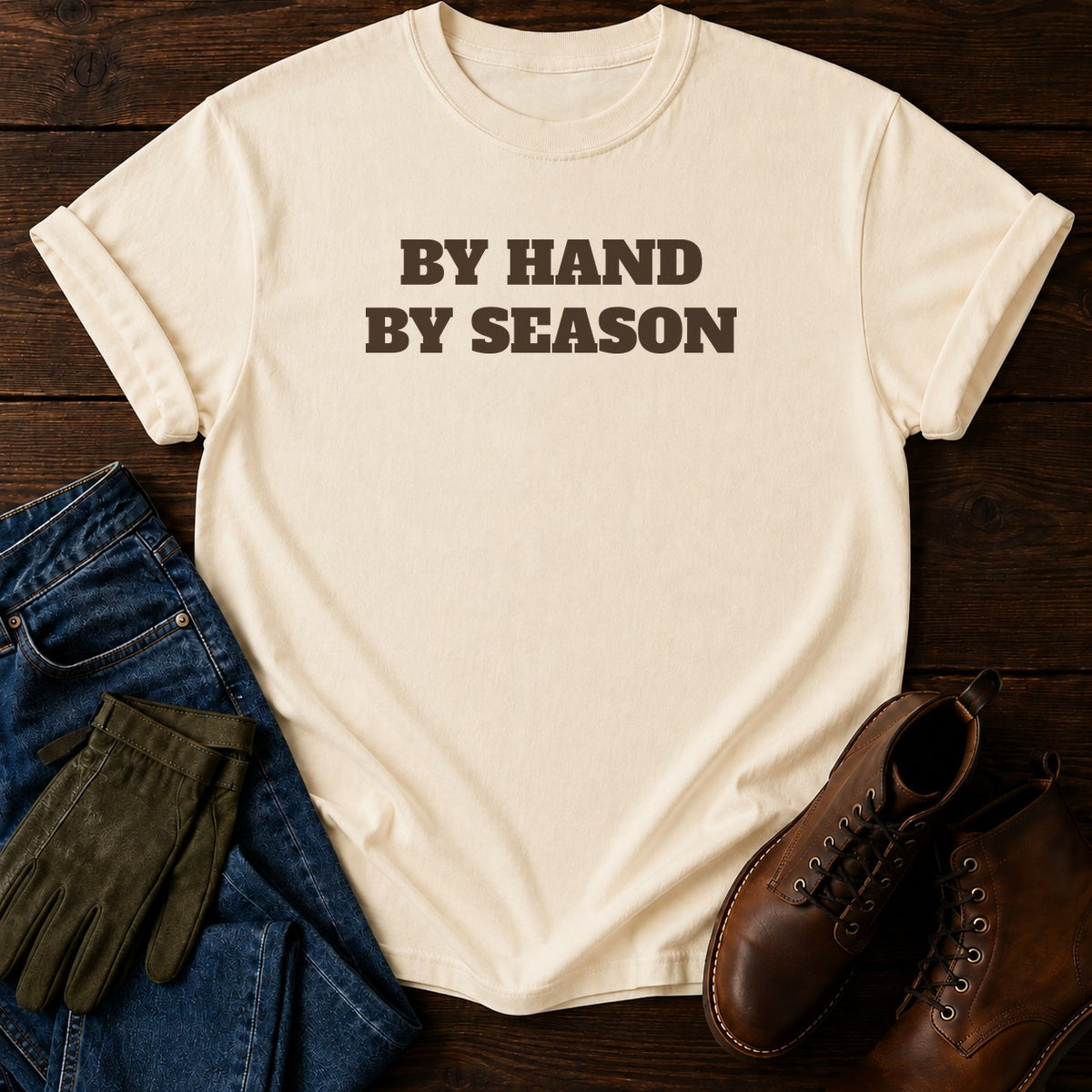 By Hand By Season T-Shirt — Ivory