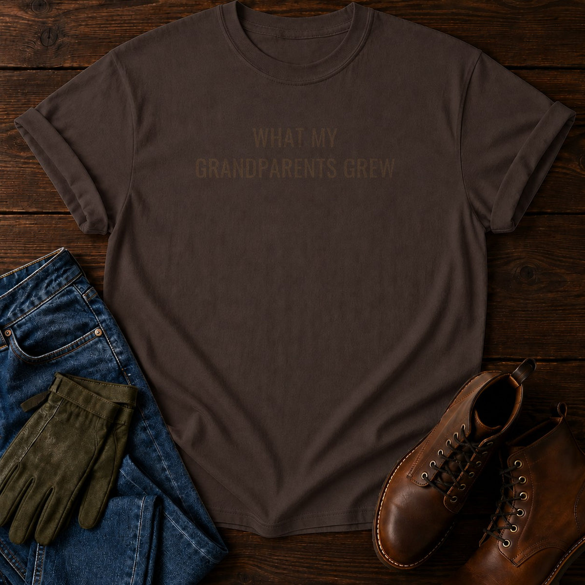 What Grandparents Grew T-Shirt — Espresso