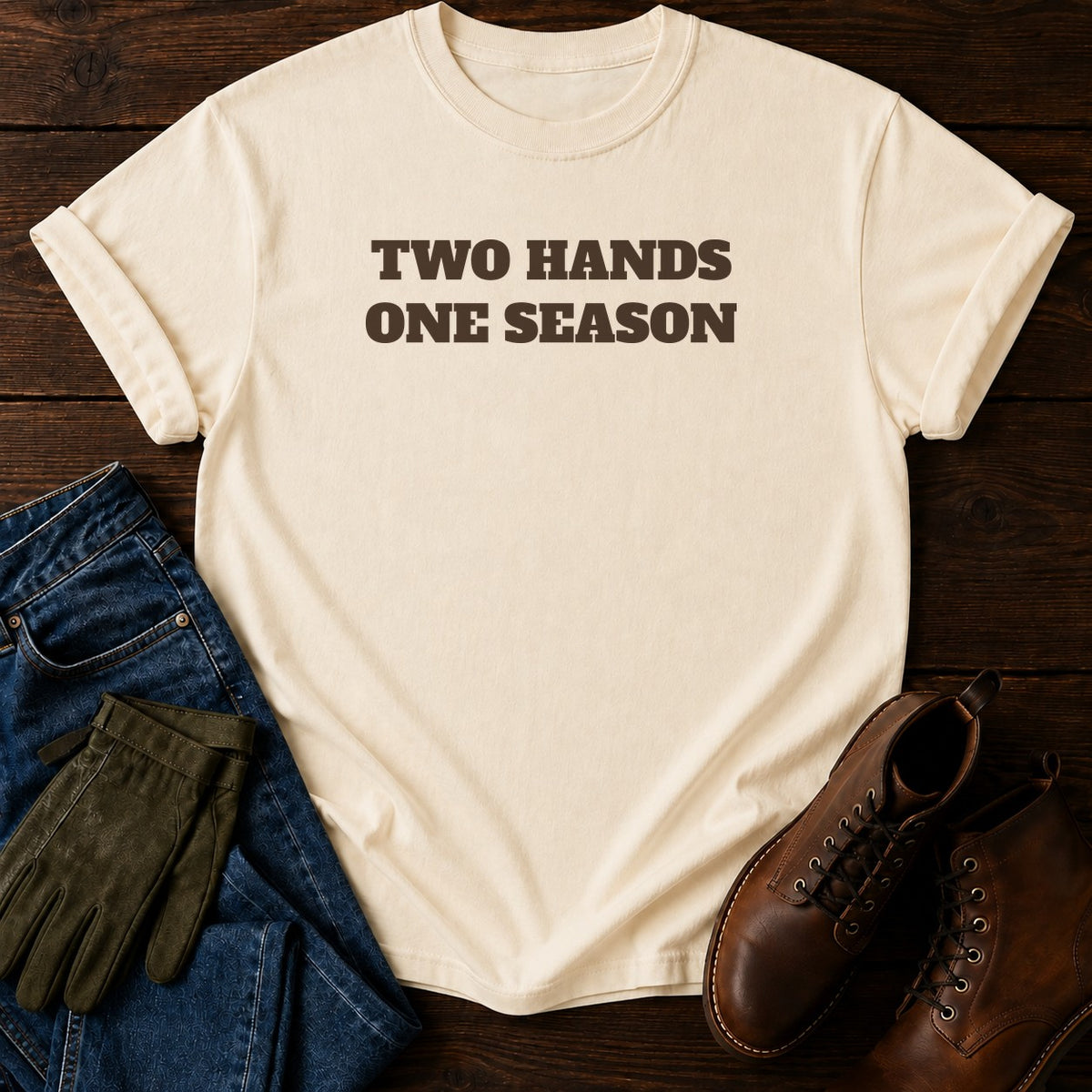 Two Hands One Season T-Shirt — Ivory