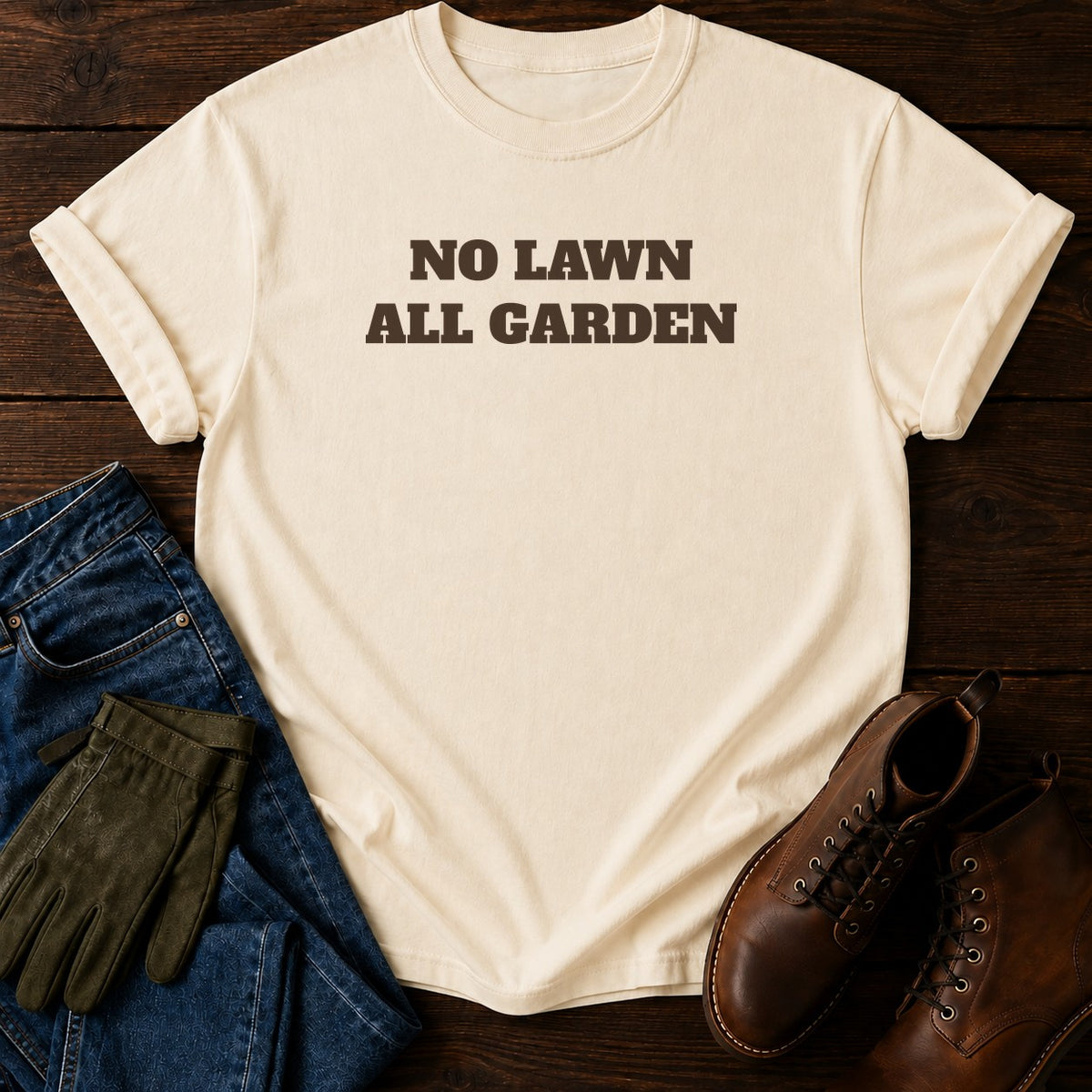 No Lawn All Garden T-Shirt — Ivory