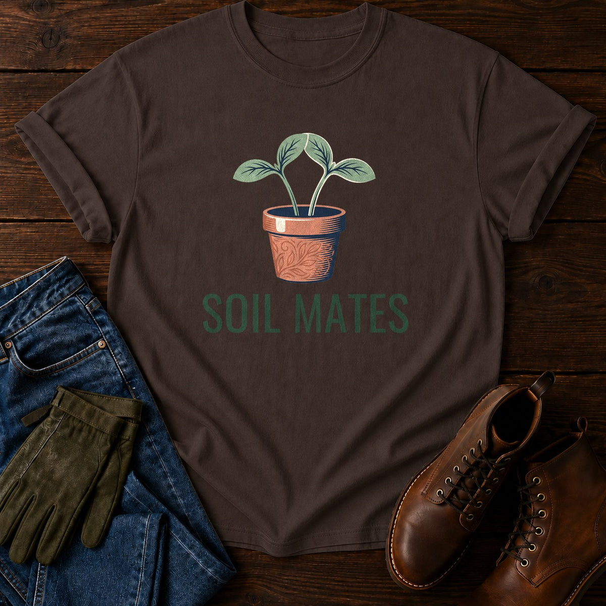 Soil Mates T-Shirt — Espresso