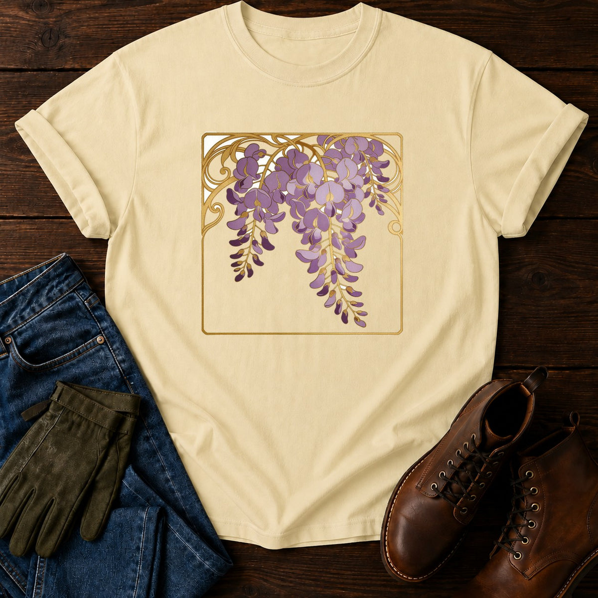 Nouveau Wisteria T-Shirt — Butter