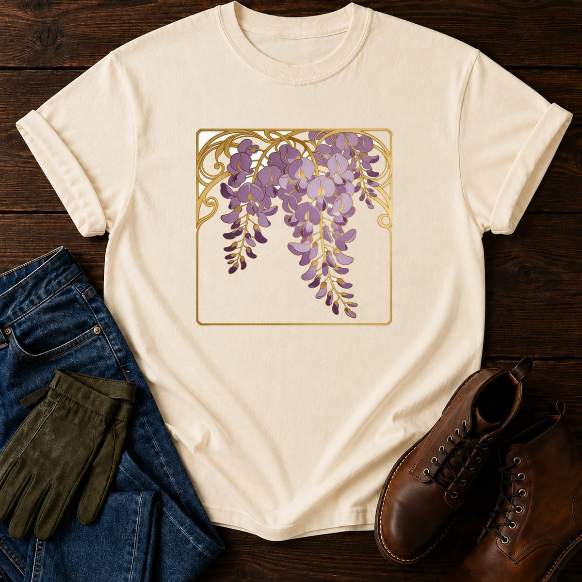 Nouveau Wisteria T-Shirt — Ivory