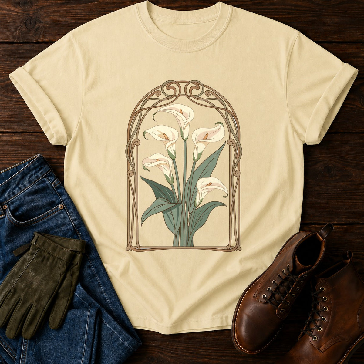 Nouveau Lily Arch T-Shirt — Butter