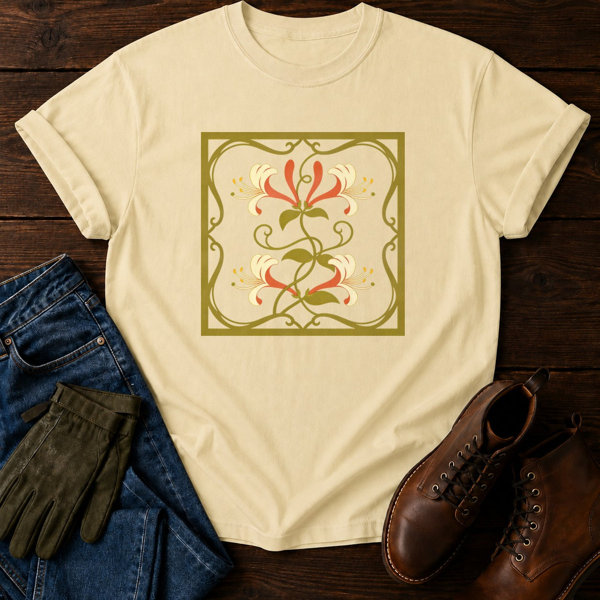Nouveau Honeysuckle T-Shirt — Butter