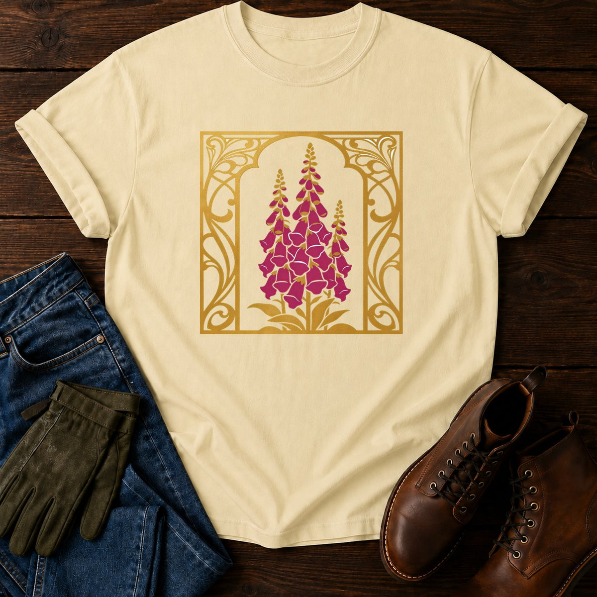 Nouveau Foxglove T-Shirt — Butter