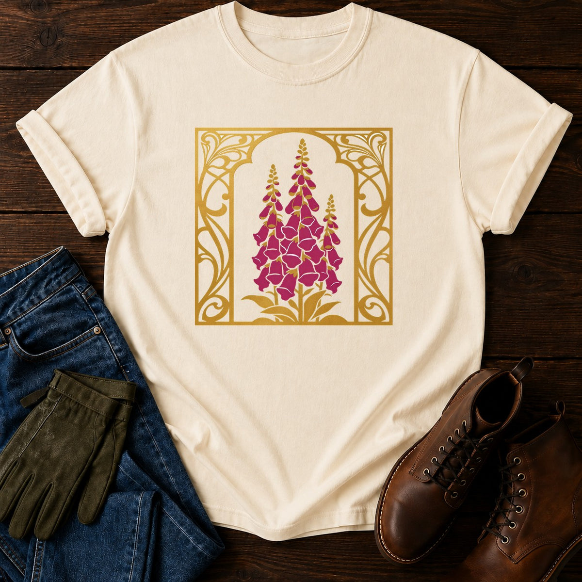 Nouveau Foxglove T-Shirt — Ivory
