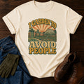I Garden To Avoid People T-Shirt — Ivory