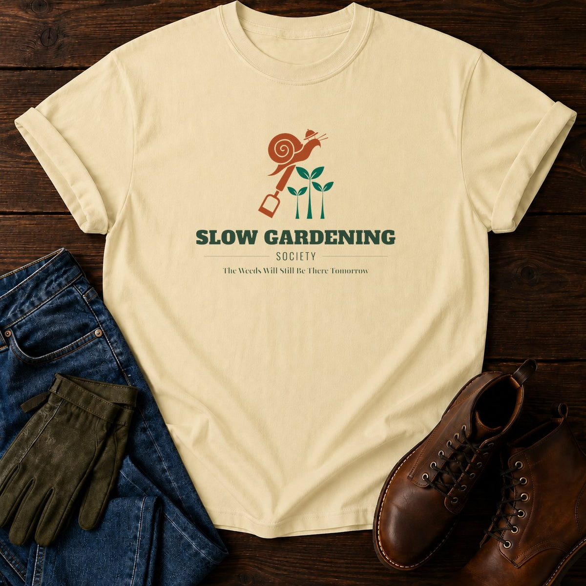 Slow Gardening Society T-Shirt — Butter