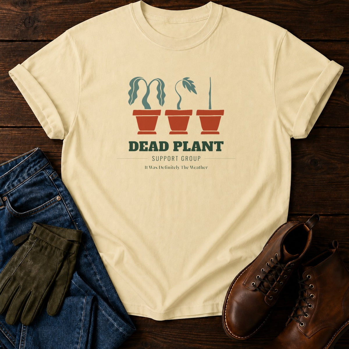 Dead Plant Support Group T-Shirt — Butter