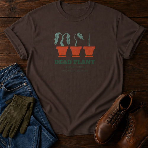 Dead Plant Support Group T-Shirt — Espresso