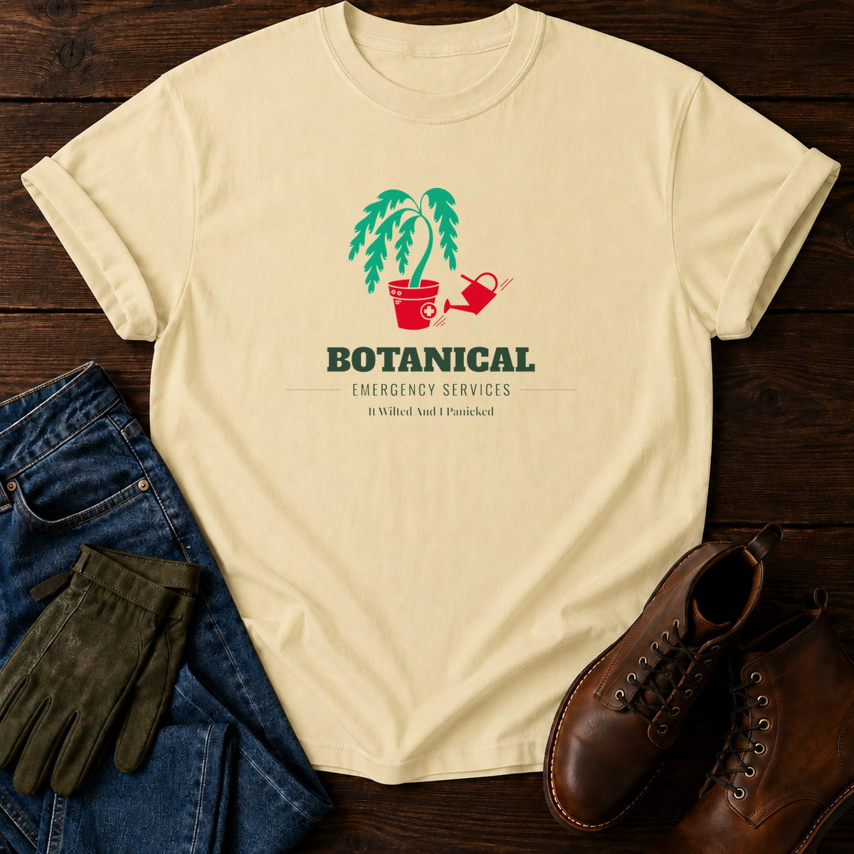Botanical Emergency Services T-Shirt — Butter