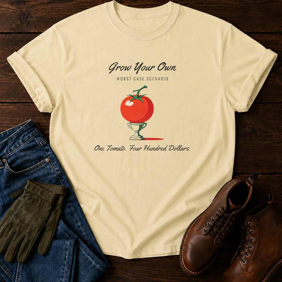 Grow Your Own Worst Case Scenario T-Shirt — Butter