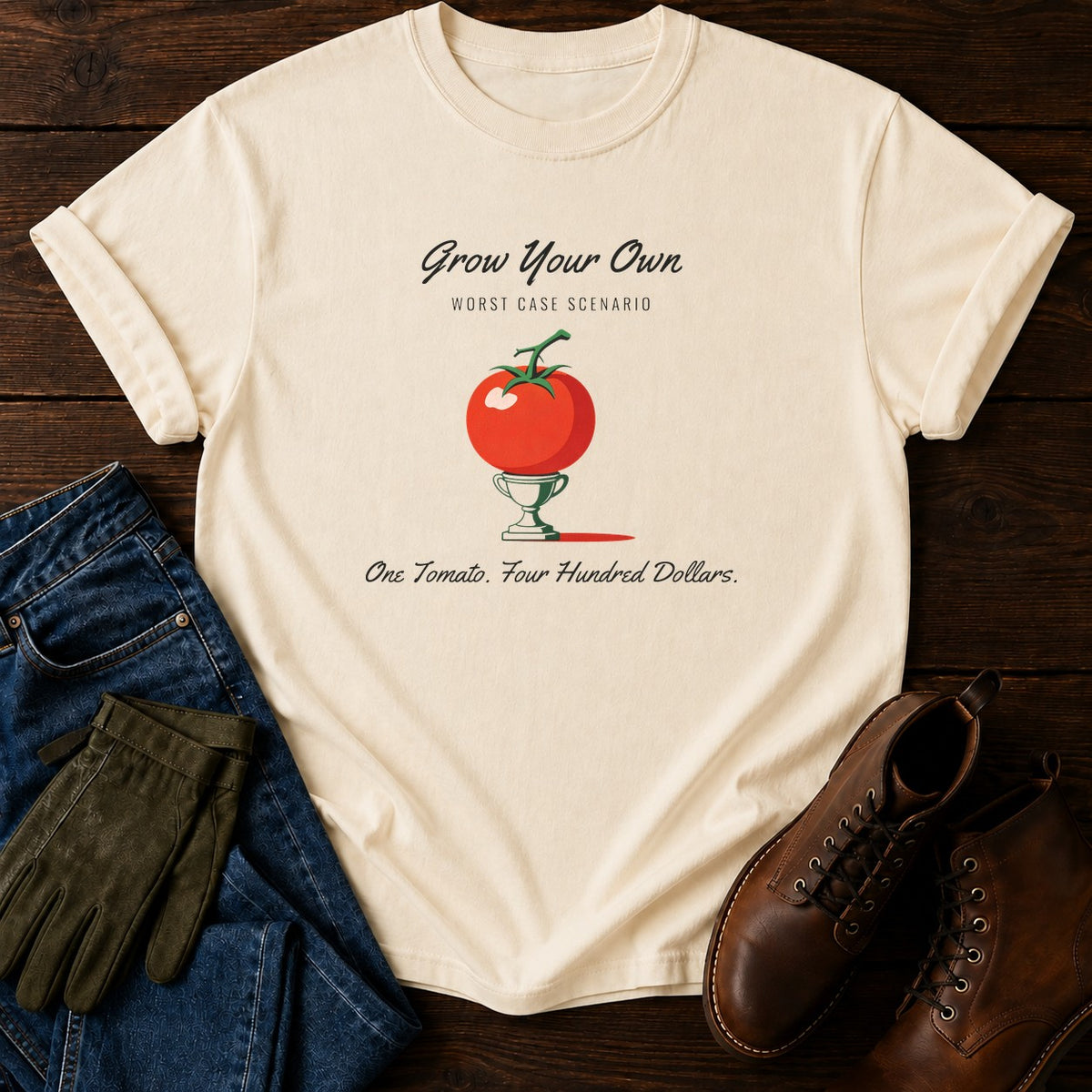 Grow Your Own Worst Case Scenario T-Shirt — Ivory