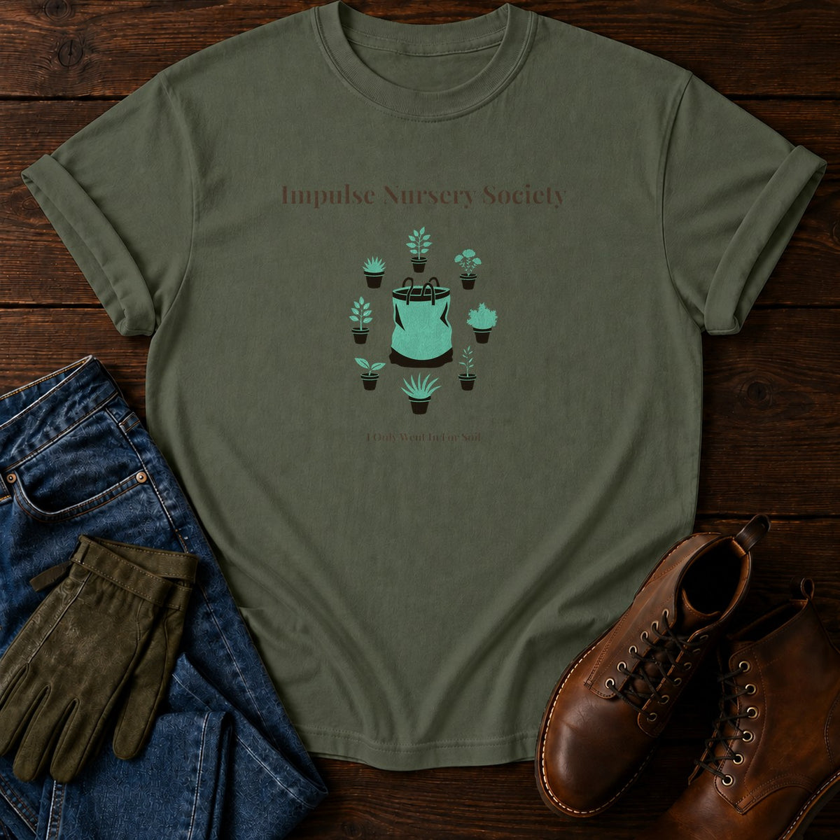 Impulse Nursery Society T-Shirt — Moss