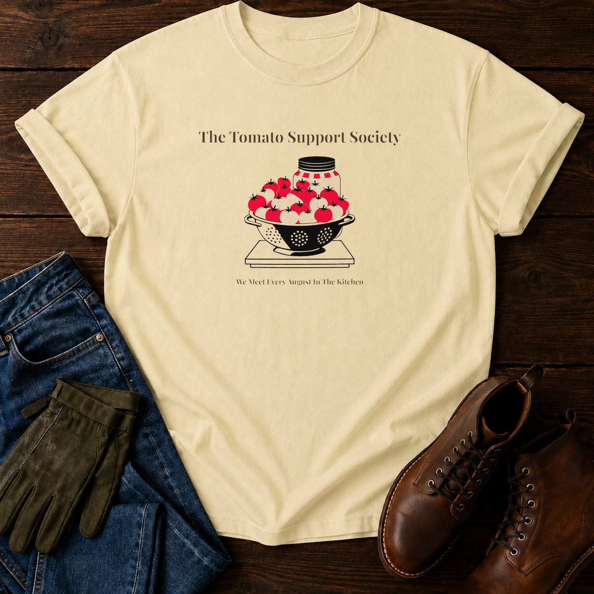 The Tomato Support Society T-Shirt — Butter