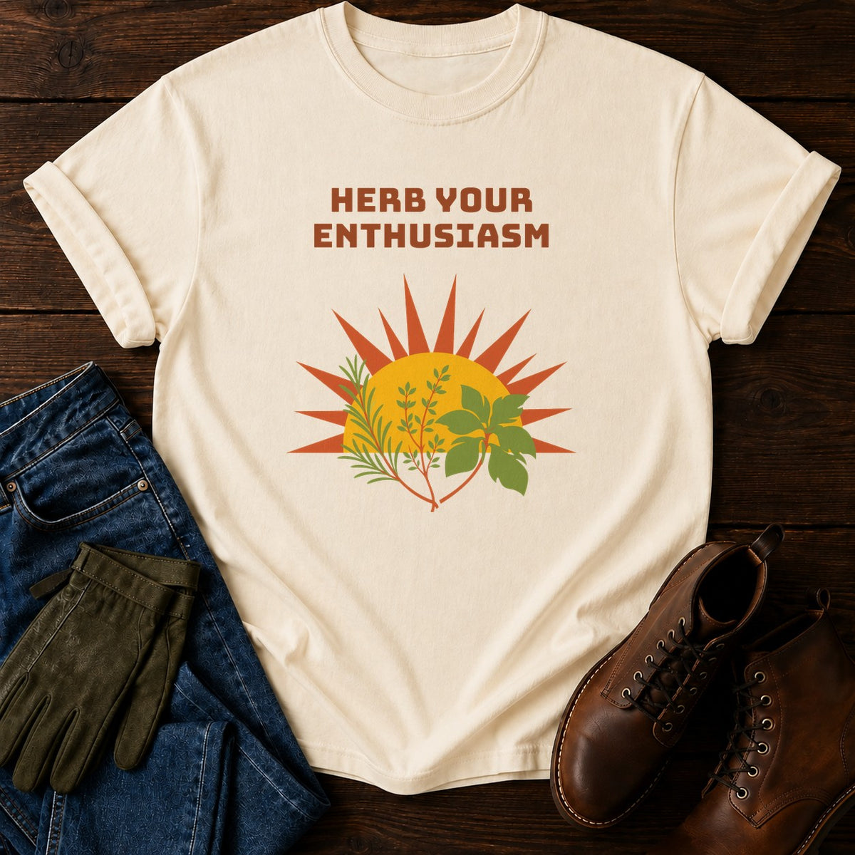 Herb Your Enthusiasm T-Shirt — Ivory