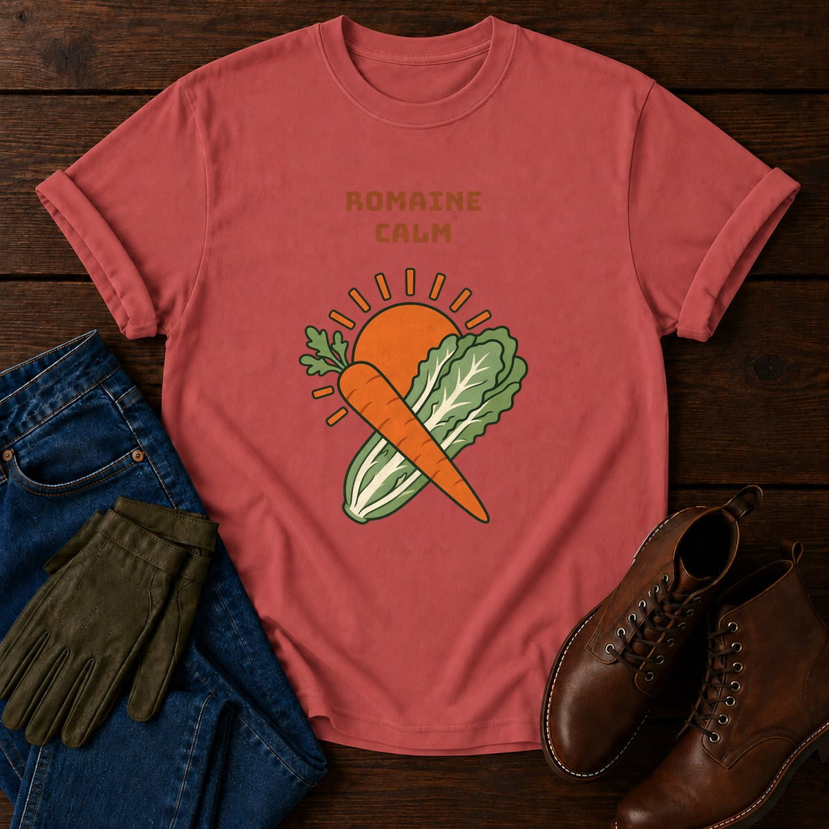 Romaine Calm T-Shirt — Crimson