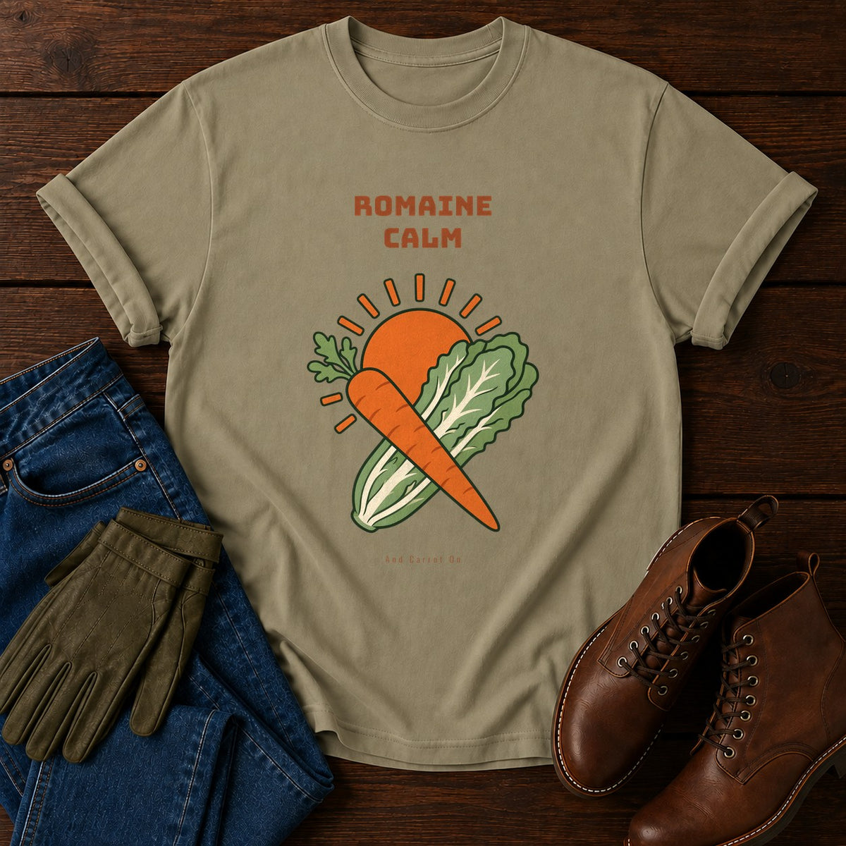 Romaine Calm T-Shirt — Khaki