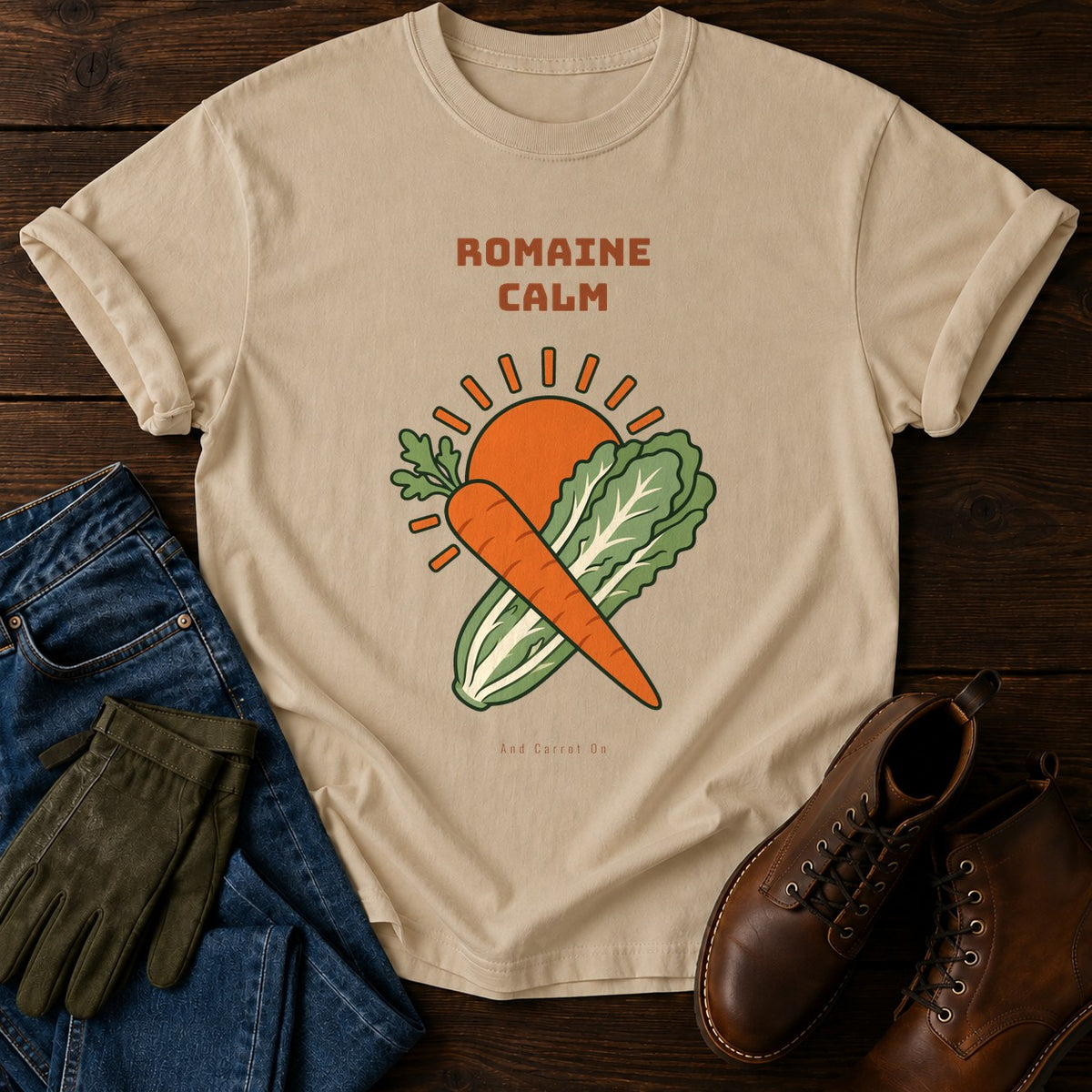 Romaine Calm T-Shirt — Sandstone