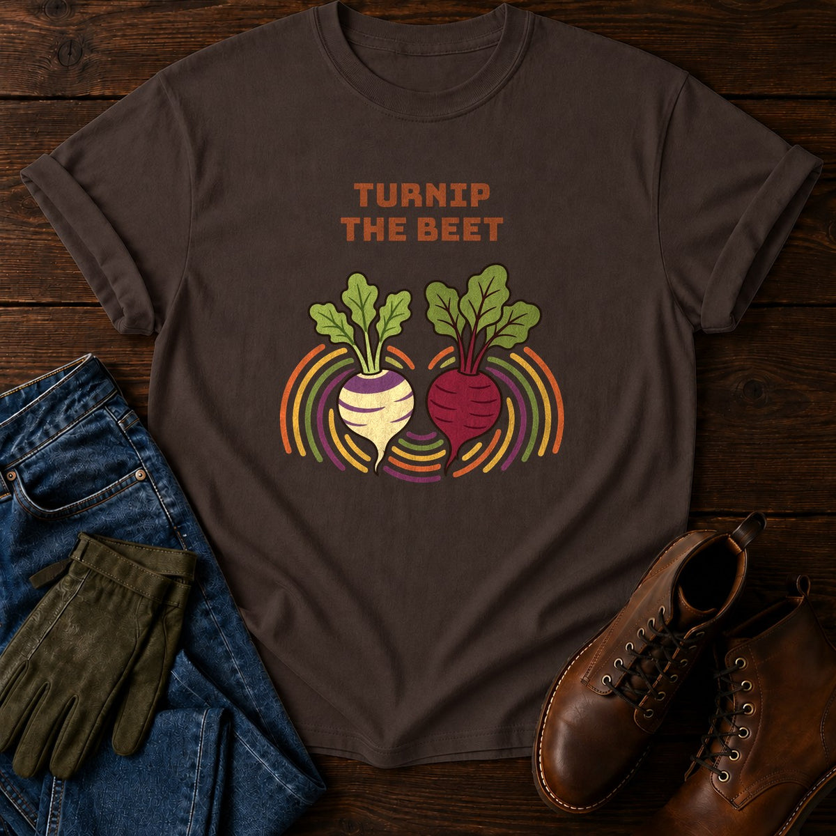 Turnip The Beet T-Shirt — Espresso