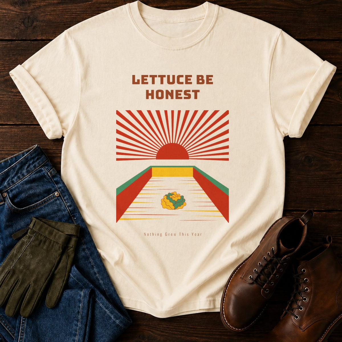 Lettuce Be Honest T-Shirt — Ivory