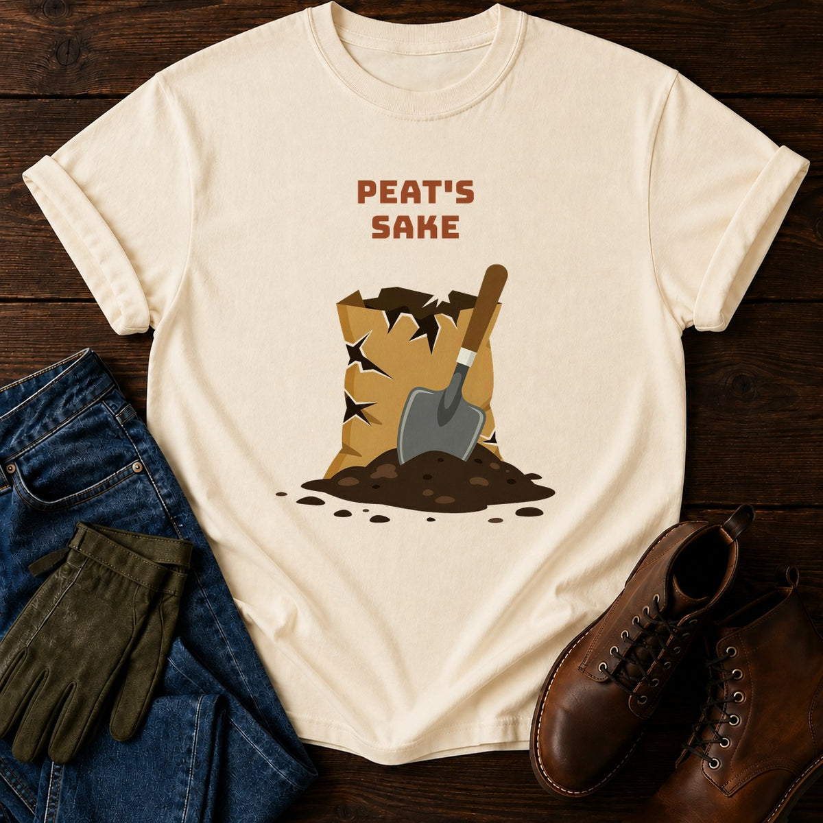 Peat's Sake T-Shirt — Ivory