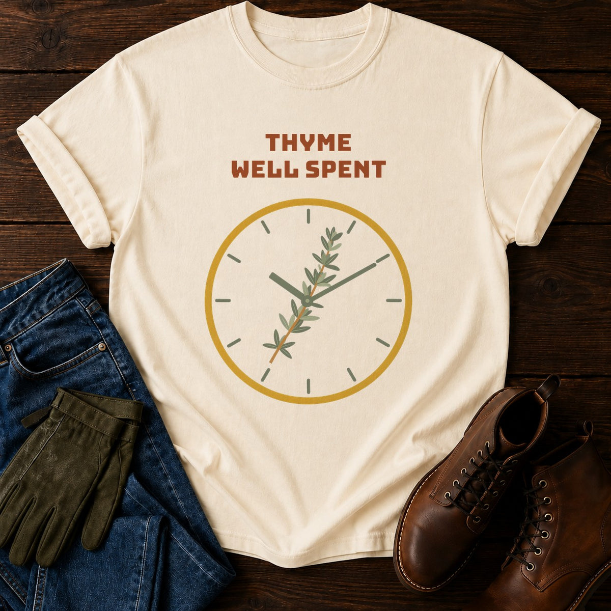 Thyme Well Spent T-Shirt — Ivory