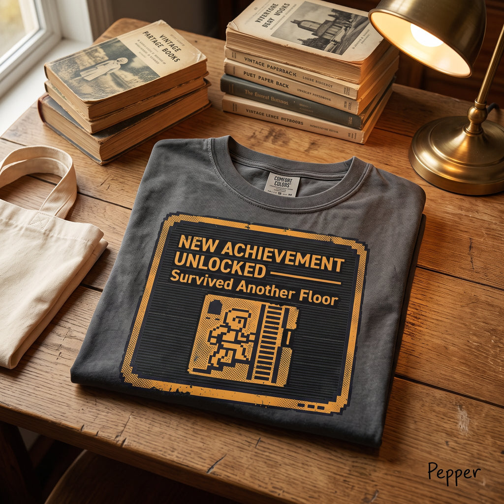 New Achievement Unlocked Shirt, Litrpg Dungeon Crawler Tee, Comfort Colors® Gamer Shirt, Funny Fantasy Book Lover Gift, Achievement Tee