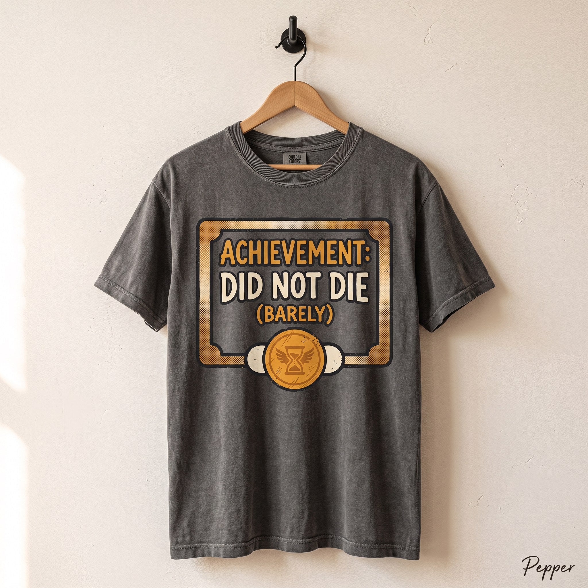 Achievement: Did not Die (barely) Shirt, New Achievement Tee Comfort Colors® Tee, Dungeon Crawler Tee, Dungeon Crawler Carl, Litrpg