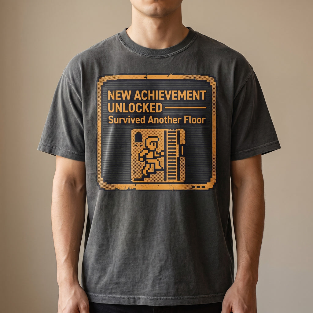 New Achievement Unlocked Shirt, Litrpg Dungeon Crawler Tee, Comfort Colors® Gamer Shirt, Funny Fantasy Book Lover Gift, Achievement Tee
