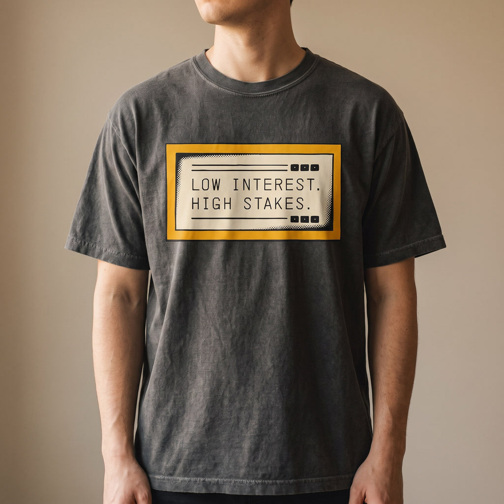 Low Interest. High Stakes Shirt, Dungeon Crawler Carl Comfort Colors® Tee, Dungeon Crawler Tee, Litrpg, Broadcast Dungeon